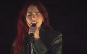 Dua Lipa performs surprise free performance in Times Square