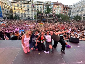 Great speech by Martín, Chiara, Juanjo and Violeta at Pride