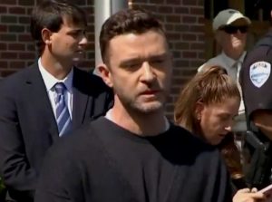 Timberlake speaks to reporters after pleading guilty