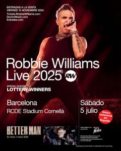 Robbie Williams announces a single concert in Spain