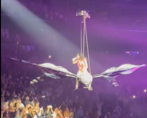 Scare at Katy Perry's concert: the wobstly butterfly
