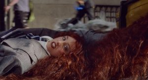 What represents the hair in 'The Subway' by Chappell Roan