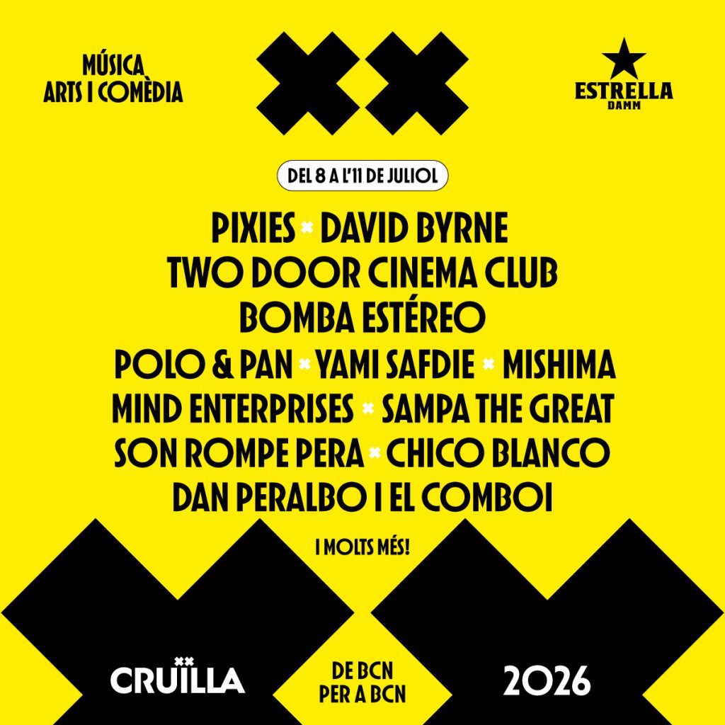 David Byrne, Pixies, Bomba Estéreo… at Cruïlla 2026