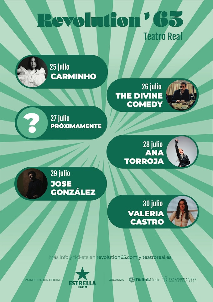 Carminho, The Divine Comedy, Ana Torroja… at Revolution'65