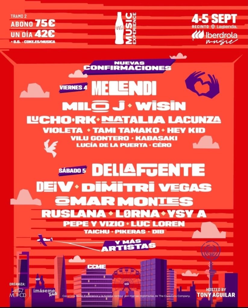The emerging artists of a CCME 2026 that will bring together Dellafuente, Violeta, Wisin...